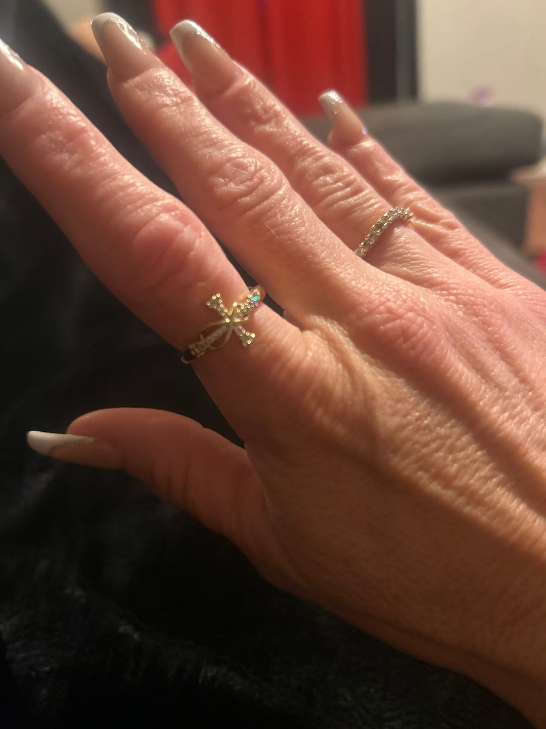 Customer photo review of FREE Today: Golden/Silver Mobius Cross Ring: Carry His Grace in Daily Wear