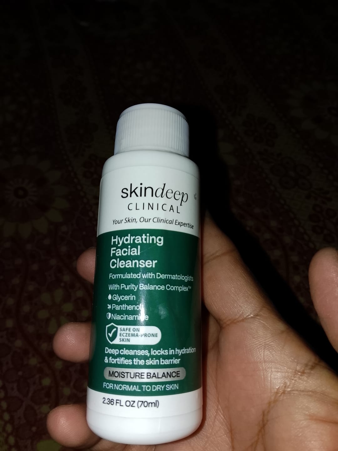Customer photo review of Hydrating Facial Cleanser
