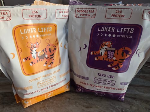 Customer photo review of Taro Ube Whey Protein