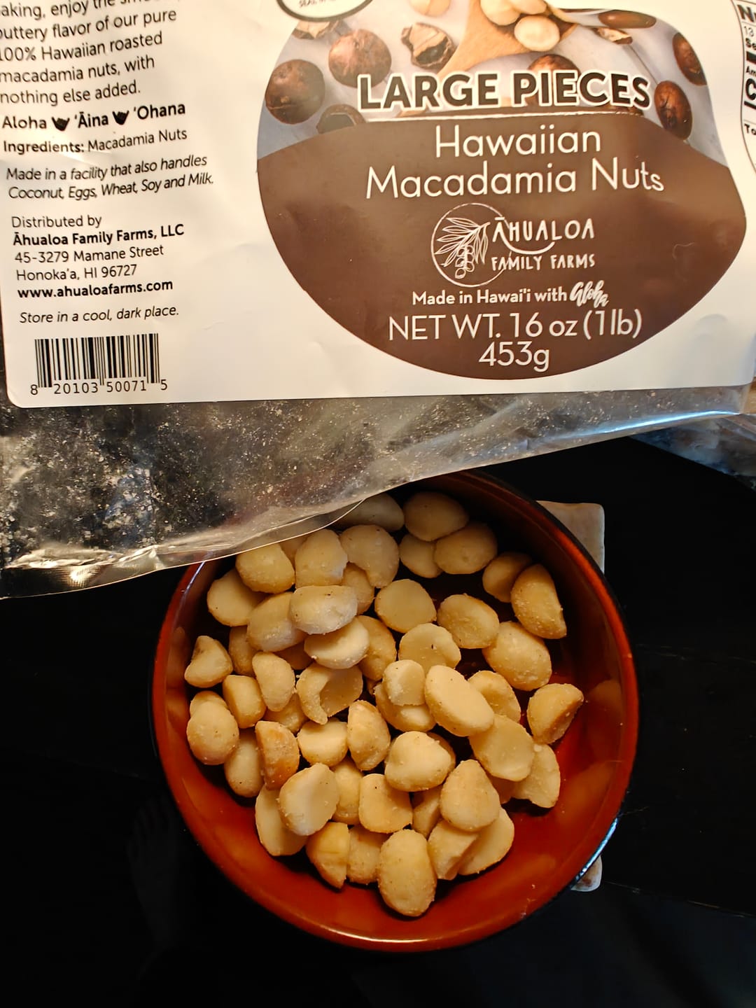Customer photo review of Hawaiian Macadamia Nut Large Pieces
