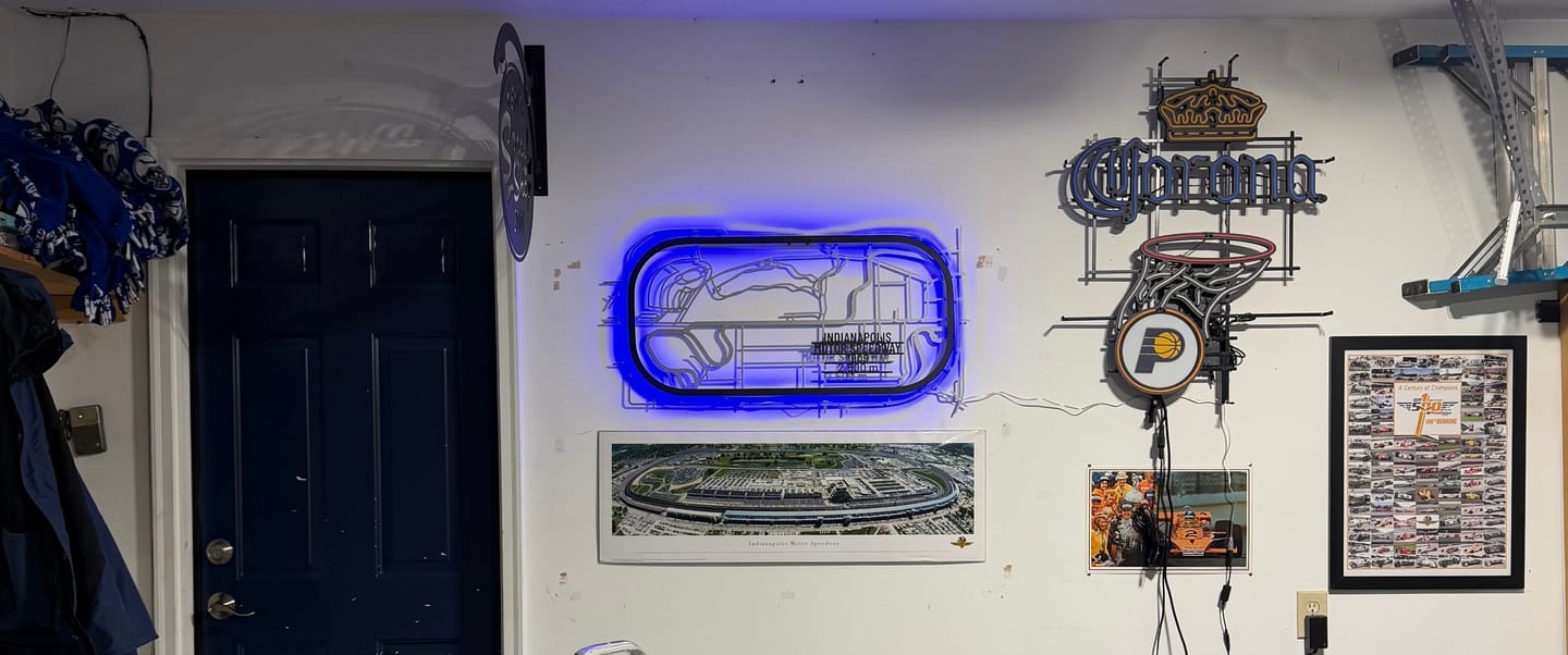 Customer photo review of Indianapolis Motor Speedway Metal Wall Art