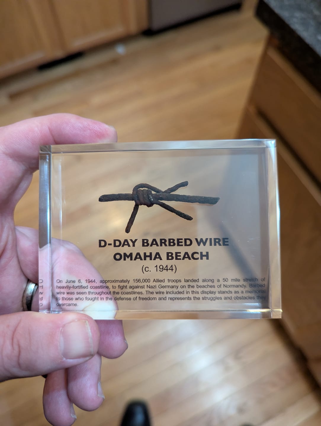 Customer photo review of D-Day Barbed Wire Artifact Display