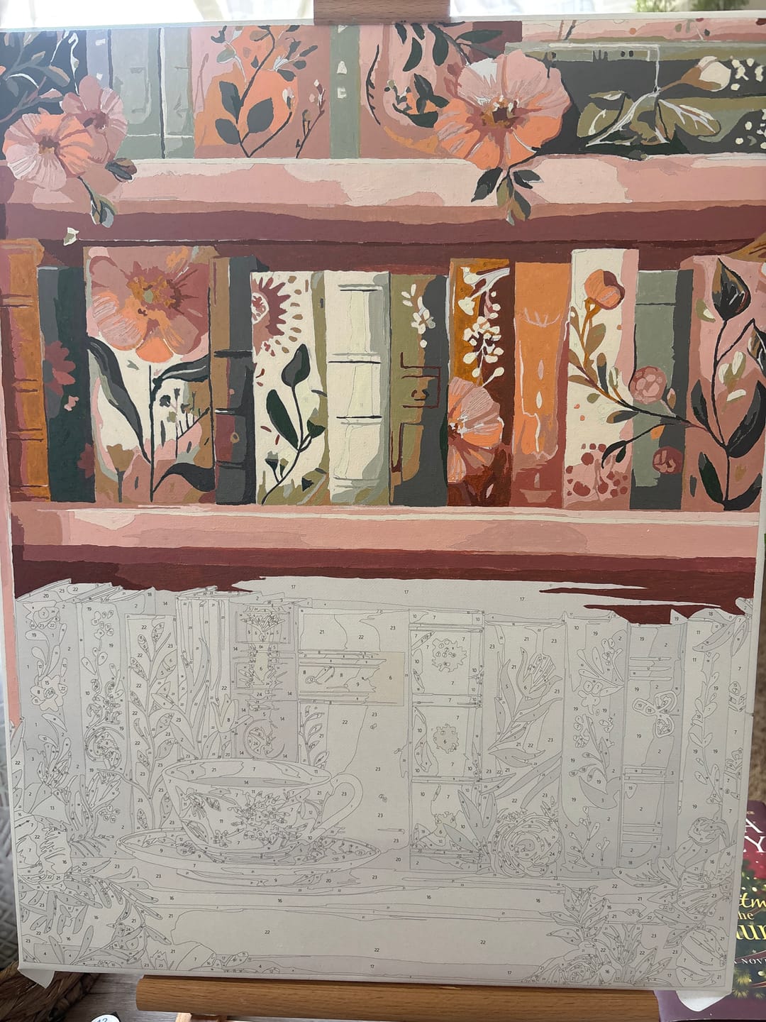 Customer photo review of Blooming library | Paint by Number