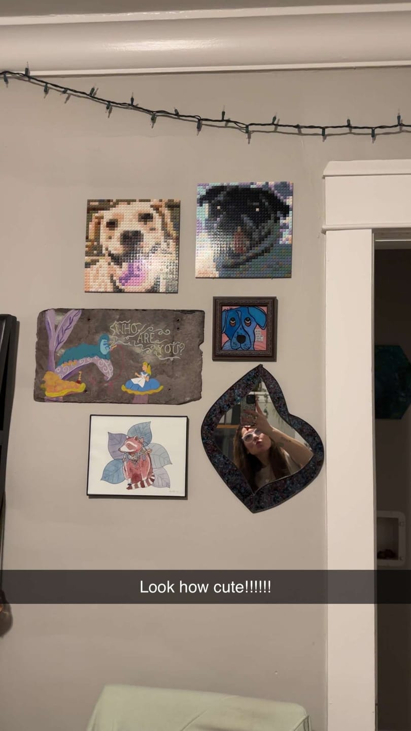 Customer photo review of Custom Bricked Mosaic 10x10" (one face only)