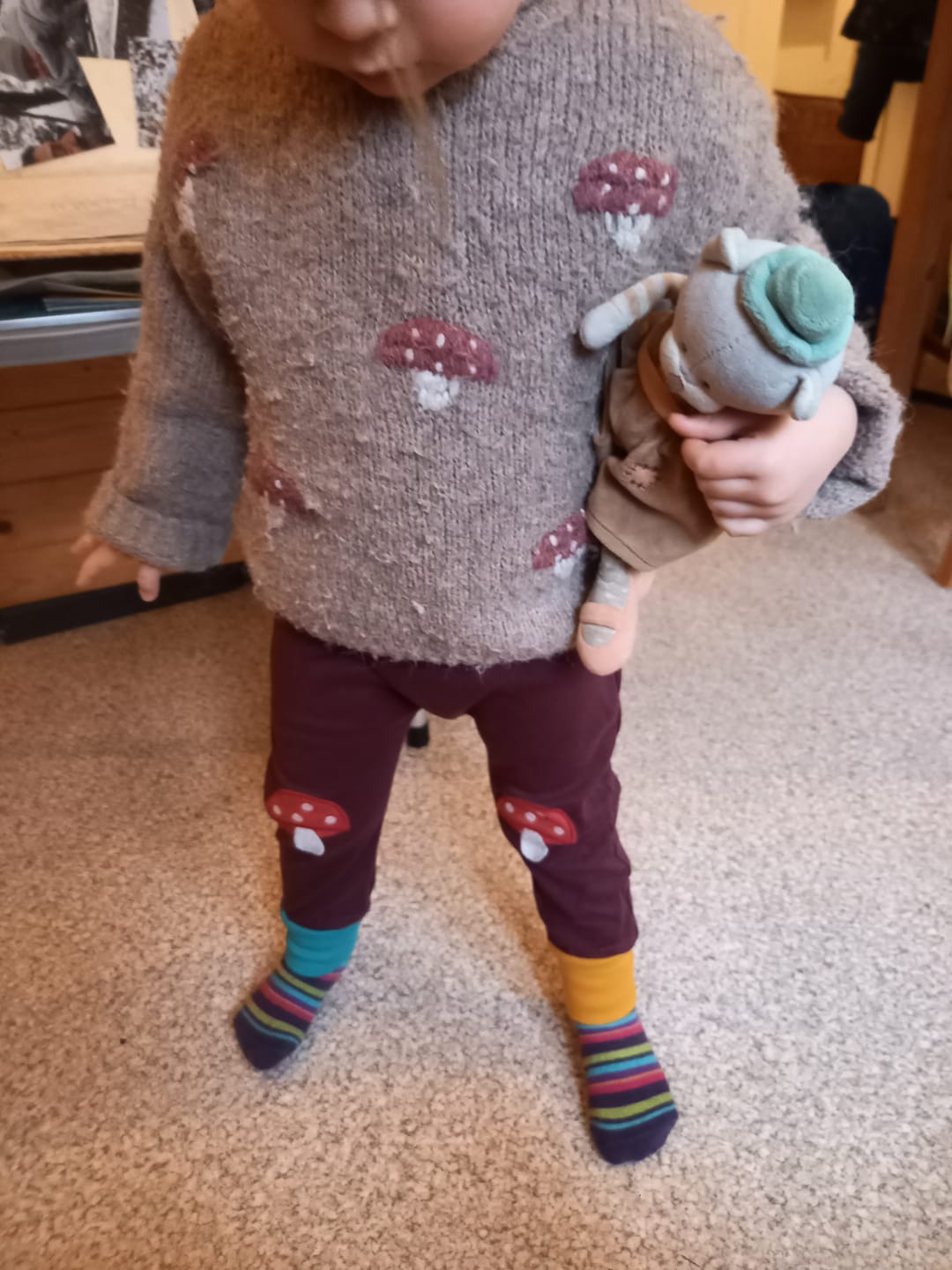 Customer photo review of Toadstool Knee Patch Joggers