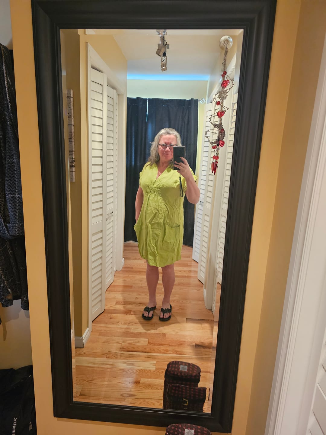Customer photo review of Meo Linen Pocket Dress (Citron)
