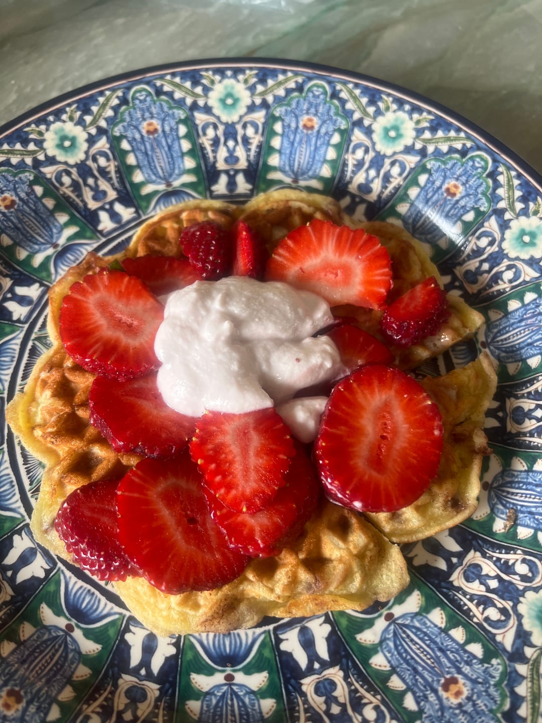 Customer photo review of CinnaBun Protein Waffles