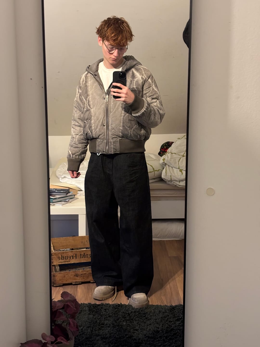 Customer photo review of Raw Baggy Denim Jeans Black
