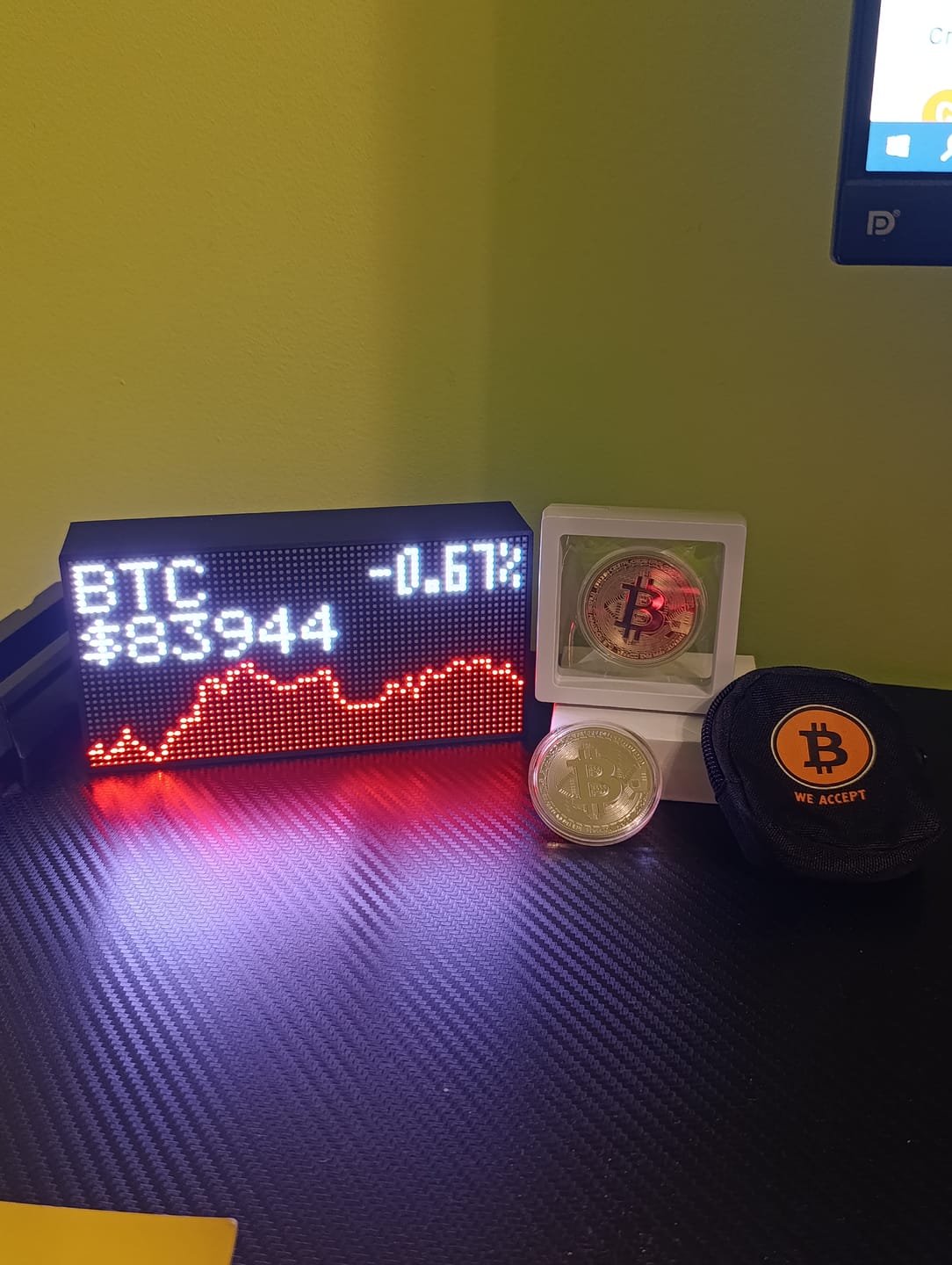 Customer photo review of Ticker Box Display