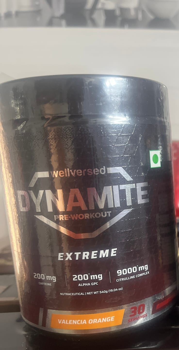 Customer photo review of Dynamite Pre-Workout EXTREME (540g, 30 Servings) | Valencia Orange