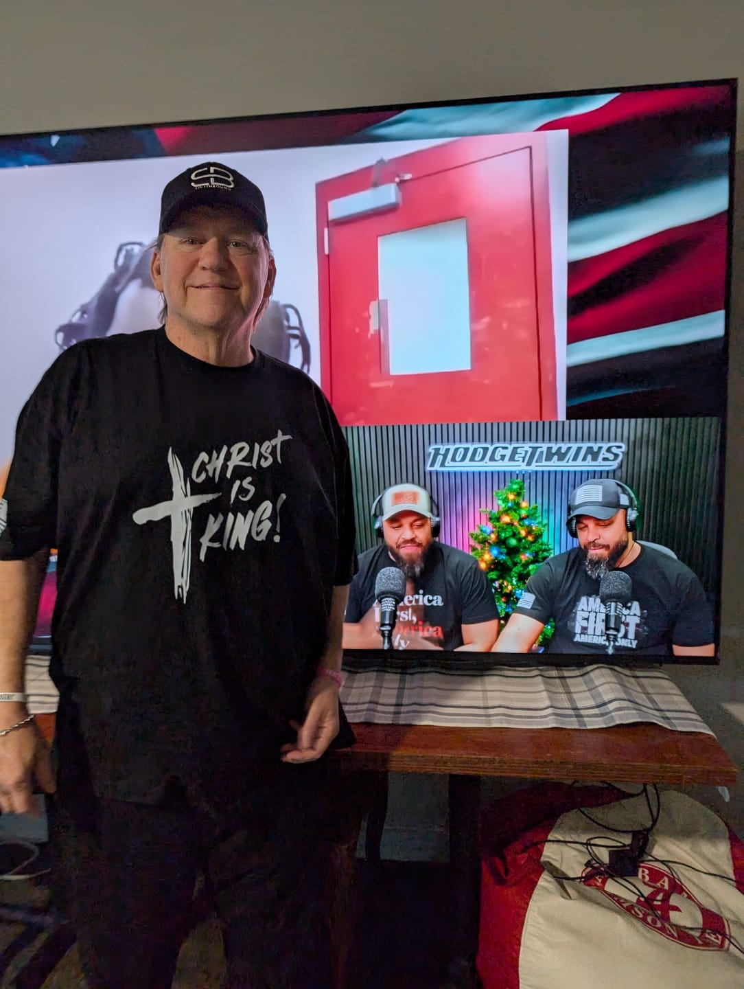 Customer photo review of Christ Is King T-Shirt