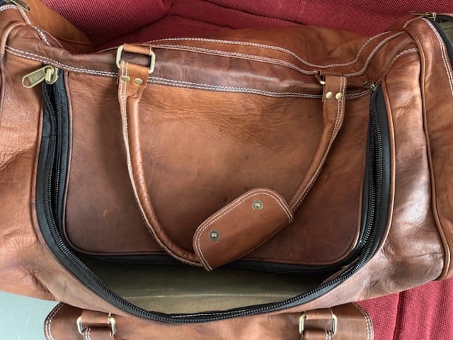Customer photo review of Traveler Weekender Duffle Bag + FREE Toiletry Bag