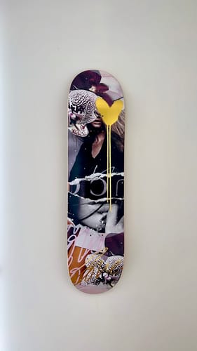Customer photo review of YOUR LOVE IS GOLDEN SKATEBOARD