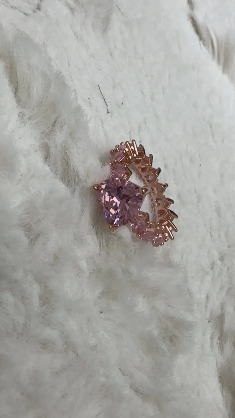 Customer photo review of BEDAZZLED PINK HEART RING