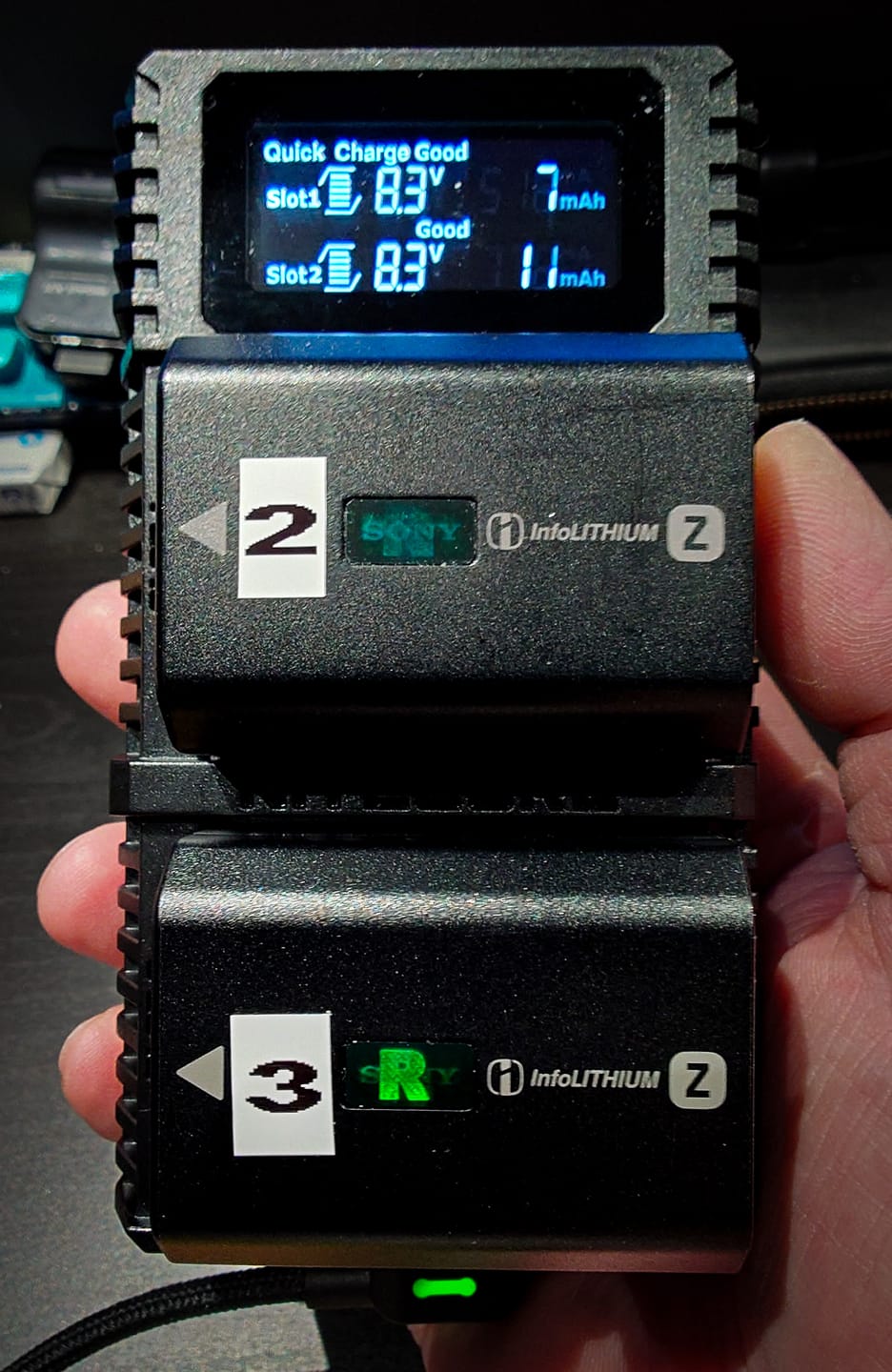 Customer photo review of USN4 PRO (Sony NP-FZ100) Dual-Slot Battery Charger