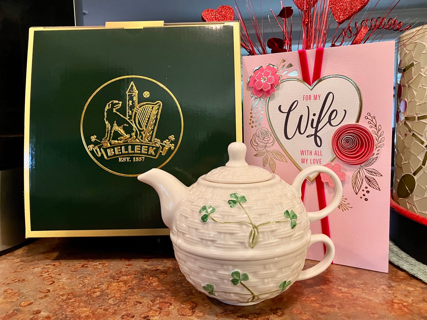 Customer photo review of Belleek Classic Shamrock Tea for One