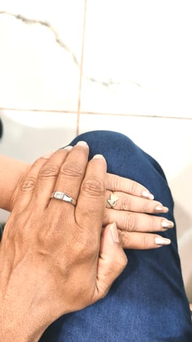 Customer photo review of Rectangular Forever Vow Men's 925 Silver Ring