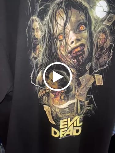 Customer video review of Evil Dead 2013: The Most Terrifying Film You Will Ever Experience T-Shirt (Shaka Wear - Oversized)