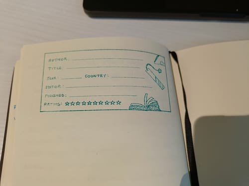 Customer photo review of Timbro manuale in legno 110x50 mm. max 10 righe