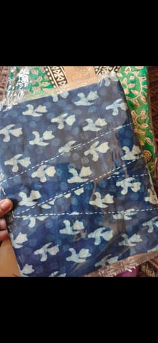 Customer photo review of "Noyonika" Indigo Block Printed Cotton kurta