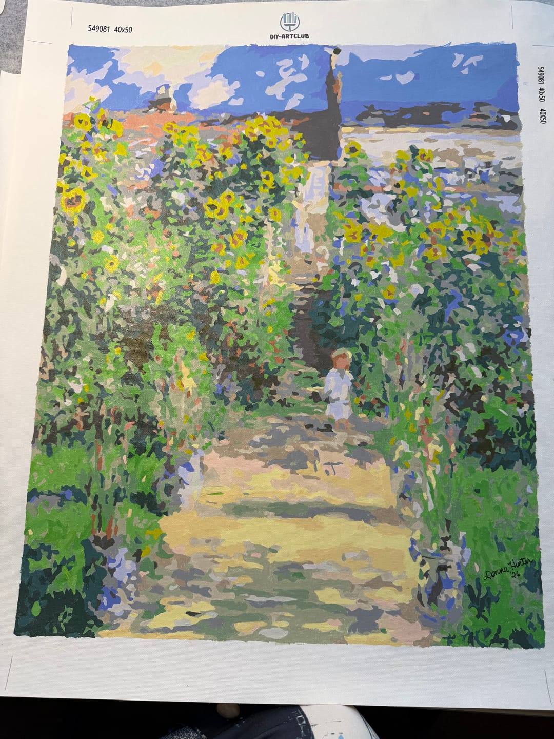 Customer photo review of The Artist's Garden at Vetheuil - Claude Monet | Paint by Numbers