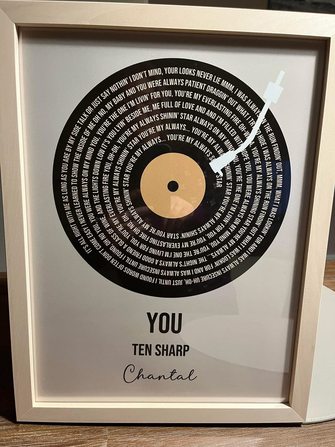 Customer photo review of Gepersonaliseerde Songtekst