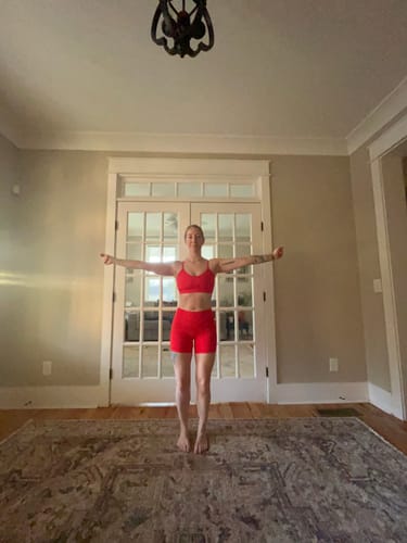 Customer photo review of Vivid Criss-Cross Sports Bra