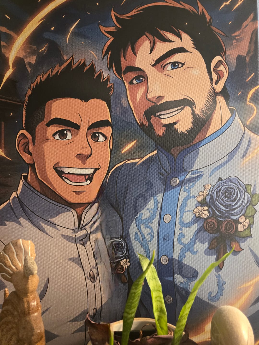 Customer photo review of Personalized Canvas - Portrait in Anime style