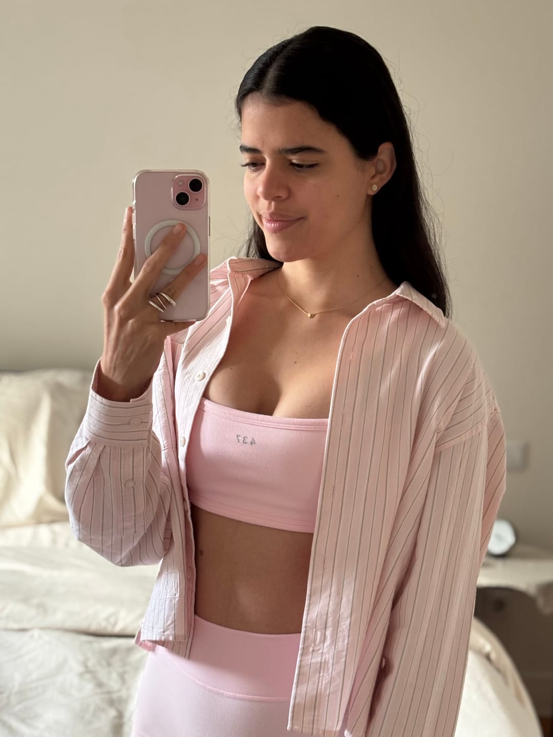 Customer photo review of The Micro Bra / Powder-Pink