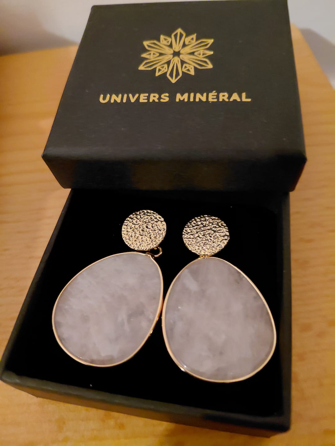 Customer photo review of Boucle d'Oreille Quartz Rose "Energie"