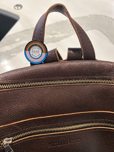 Customer photo review of You Are Safe With Me Pin