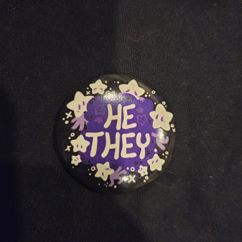 Customer photo review of Star Baby Small Pronoun Buttons