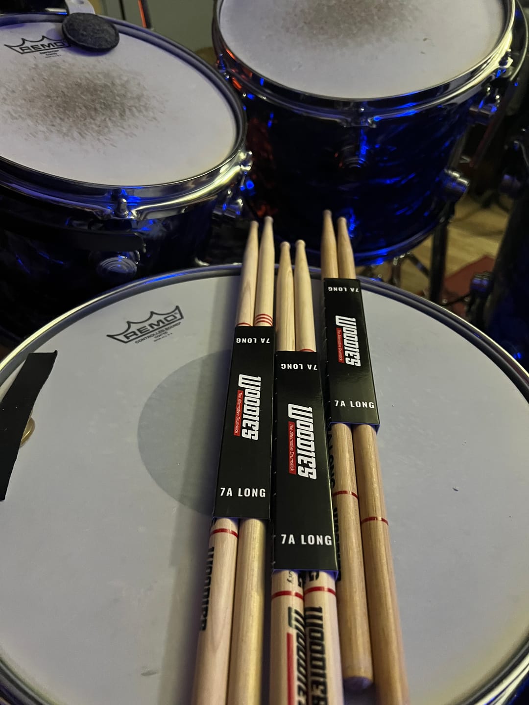 Customer photo review of American Hickory 7A Long Drumsticks