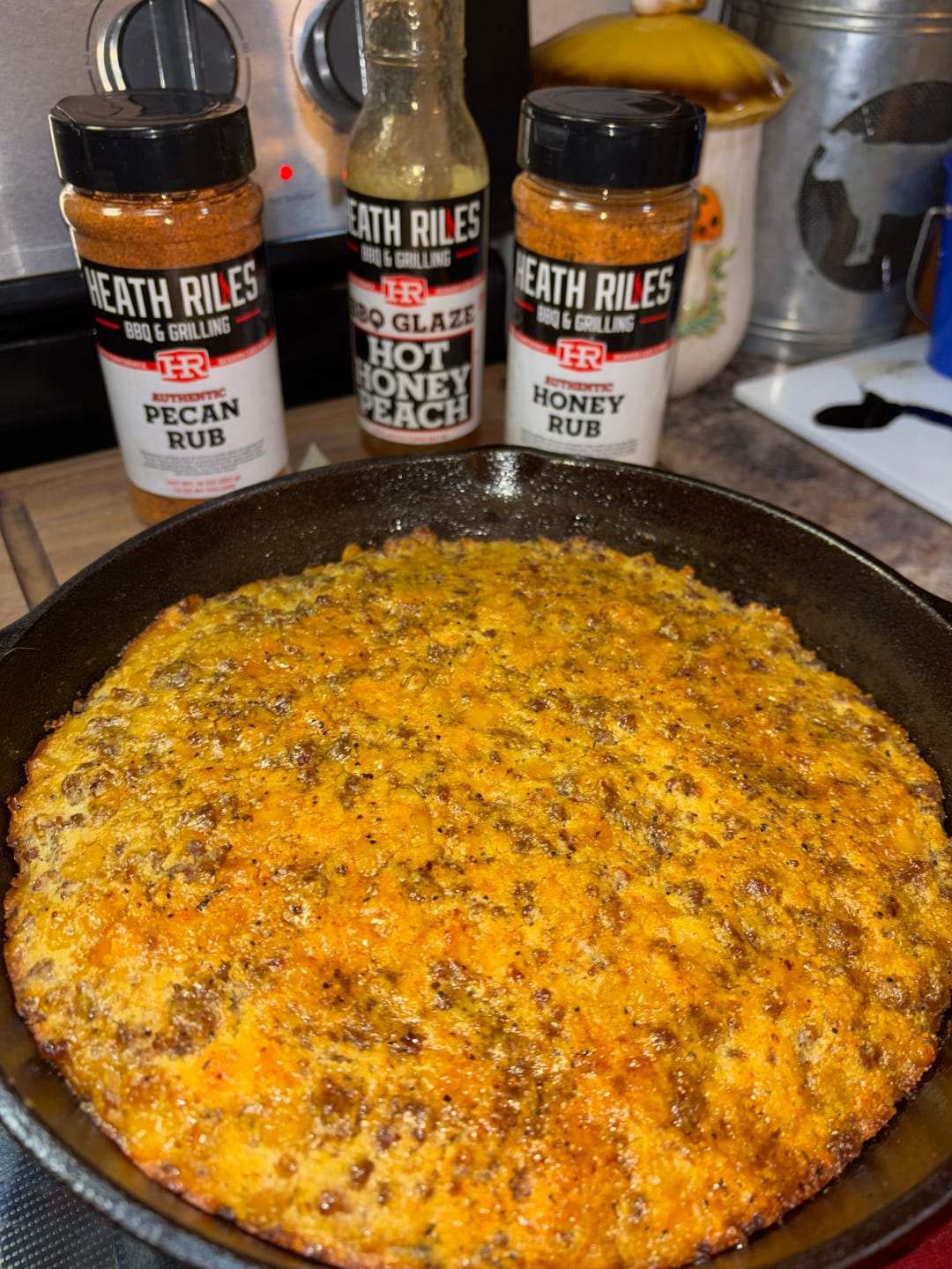 Customer photo review of Hot Honey Peach BBQ Glaze