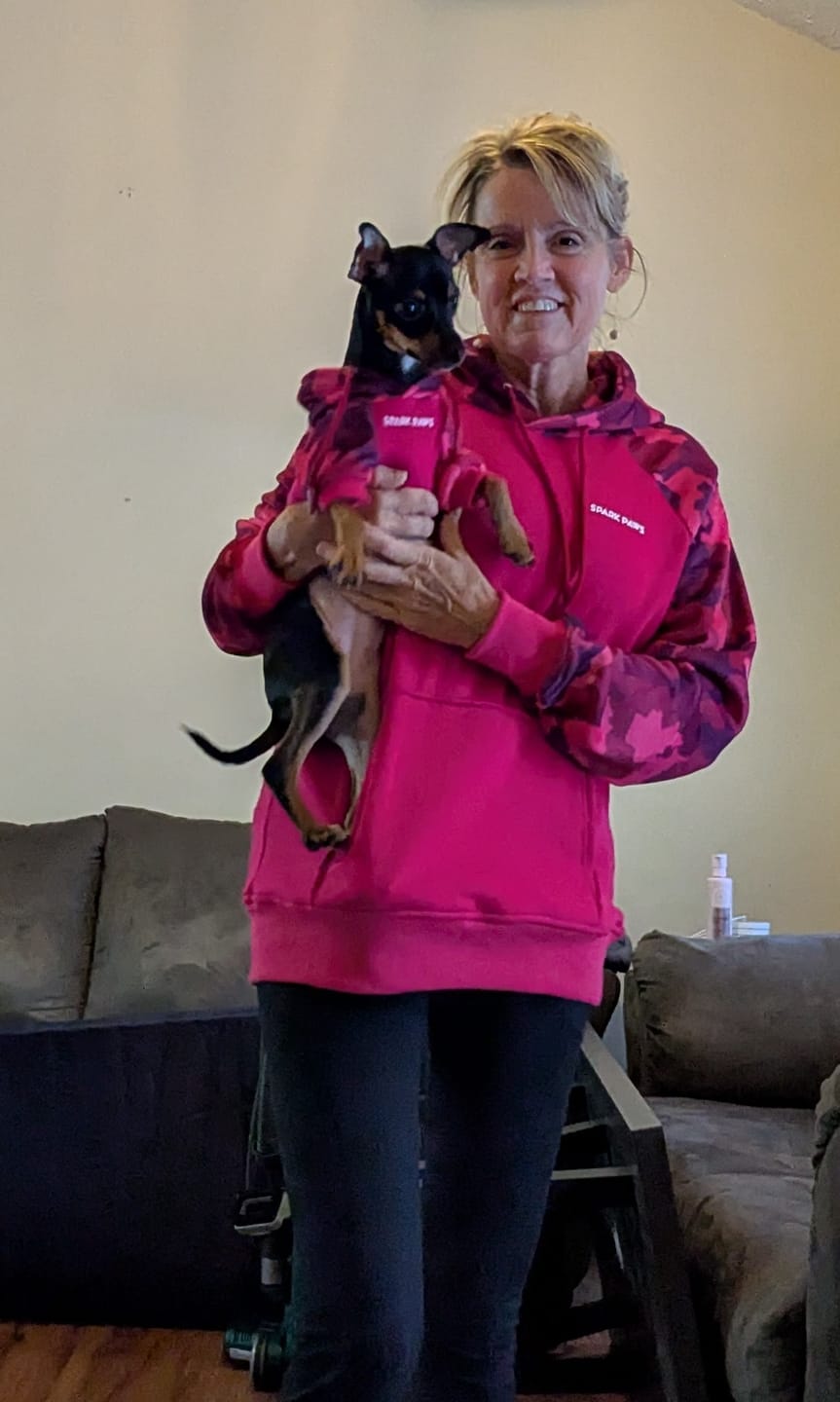Customer photo review of Fuchsia Camo Human Hoodie