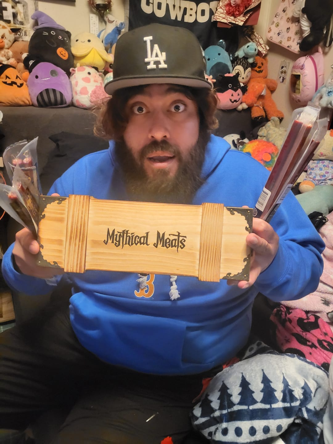Customer photo review of Mythical Meats® DELUXE Loot Crate - 20 Snack Sticks Included!