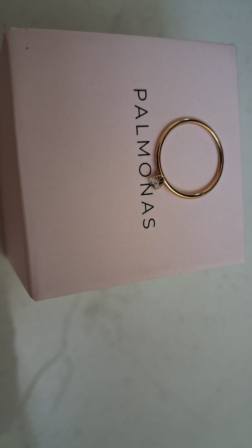 Customer photo review of Dainty Solitaire Ring