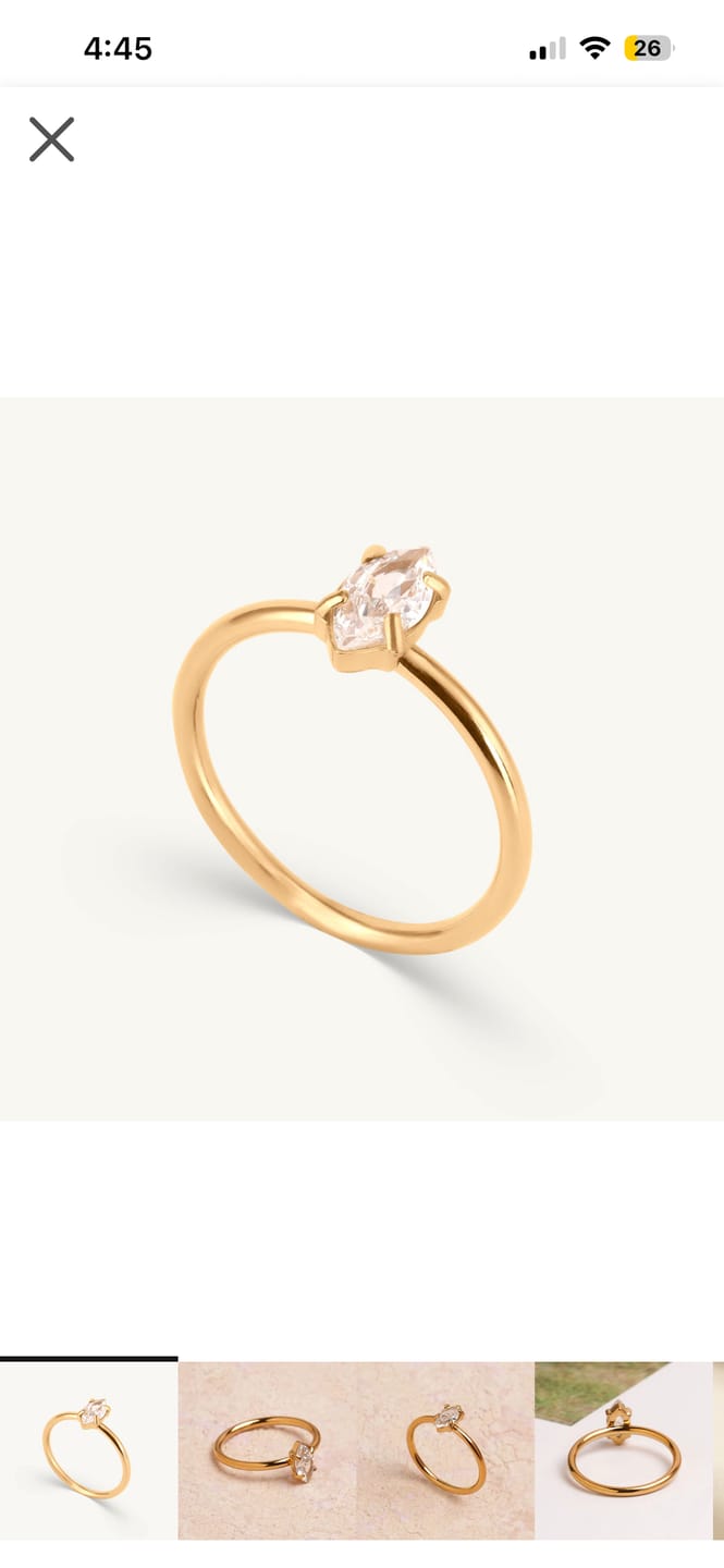 Customer photo review of Marquise Whisper Solitaire Ring