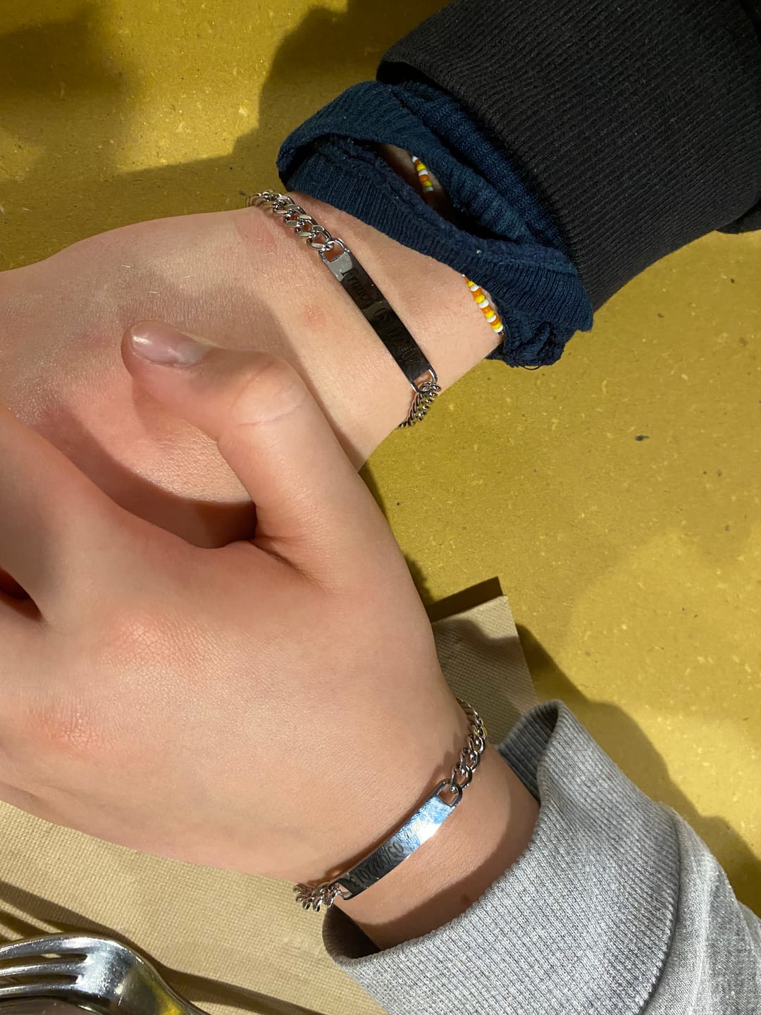 Customer photo review of Coppia di Bracciali Amore Eterno Personalizzati con incisione