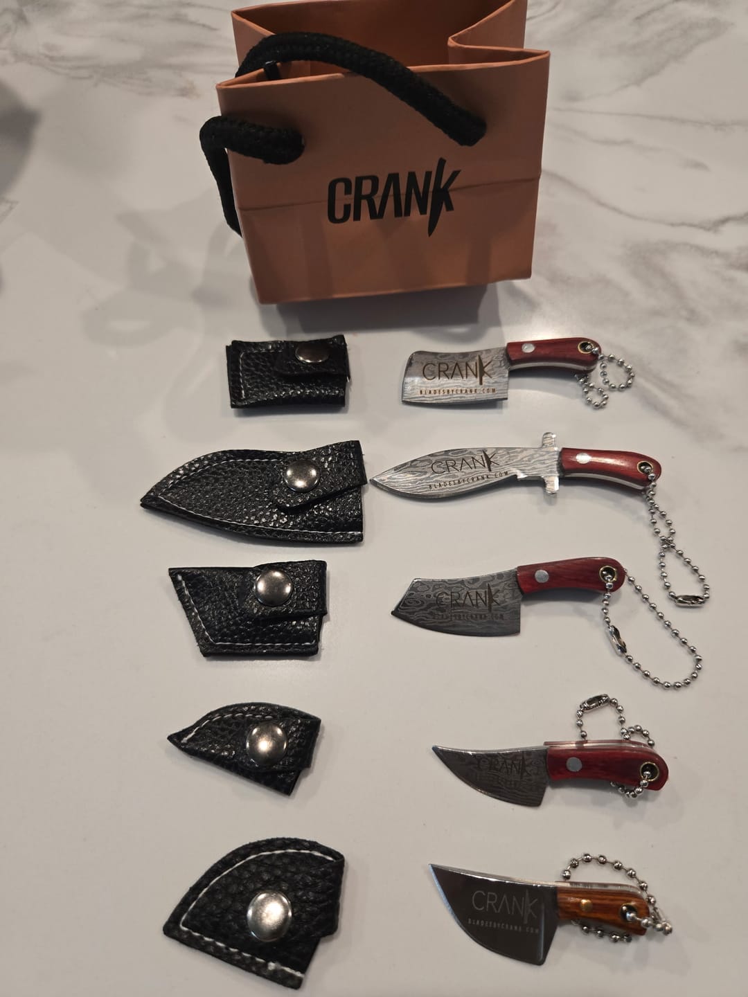Customer photo review of KIÑUTE 5-Pack Keychain Blades by CRANK