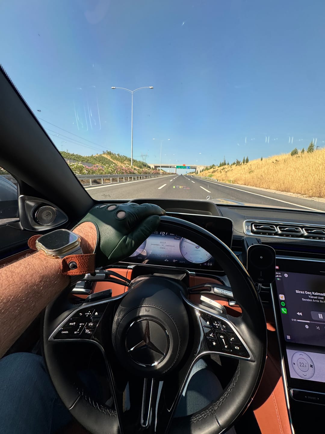 Customer photo review of Deri Sürücü Eldiveni Petrol Yeşili