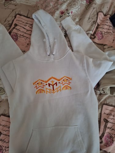 Customer photo review of Дамска блуза с качулка "Богинята майка"