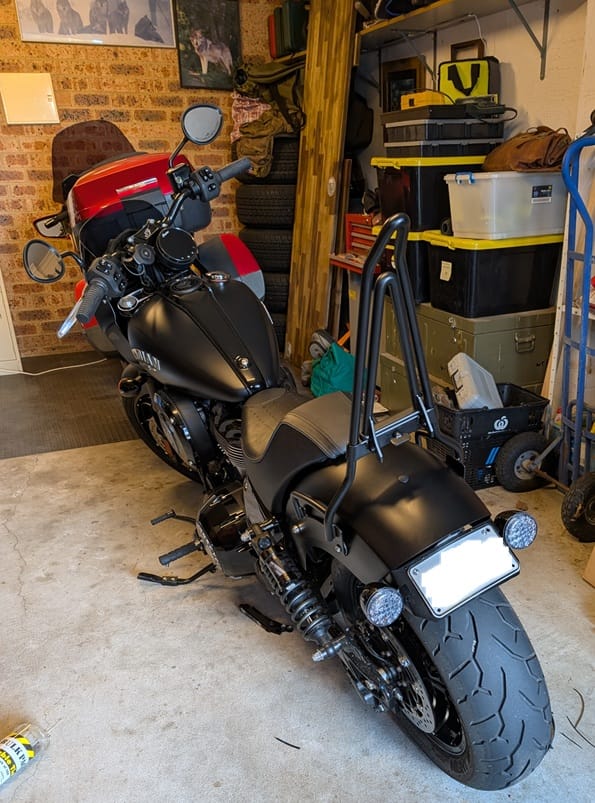 Customer photo review of Viking Turn Signal & License Plate Relocation/ Extension Kit For Indian Chief Bobber