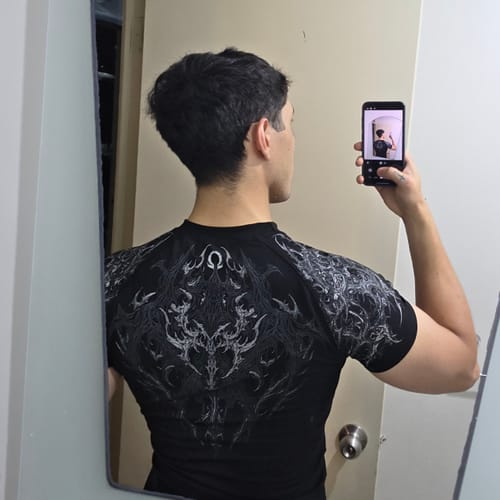 Customer photo review of Void Tech™ Infernal Short sleeve Compression [VOID BLACK]