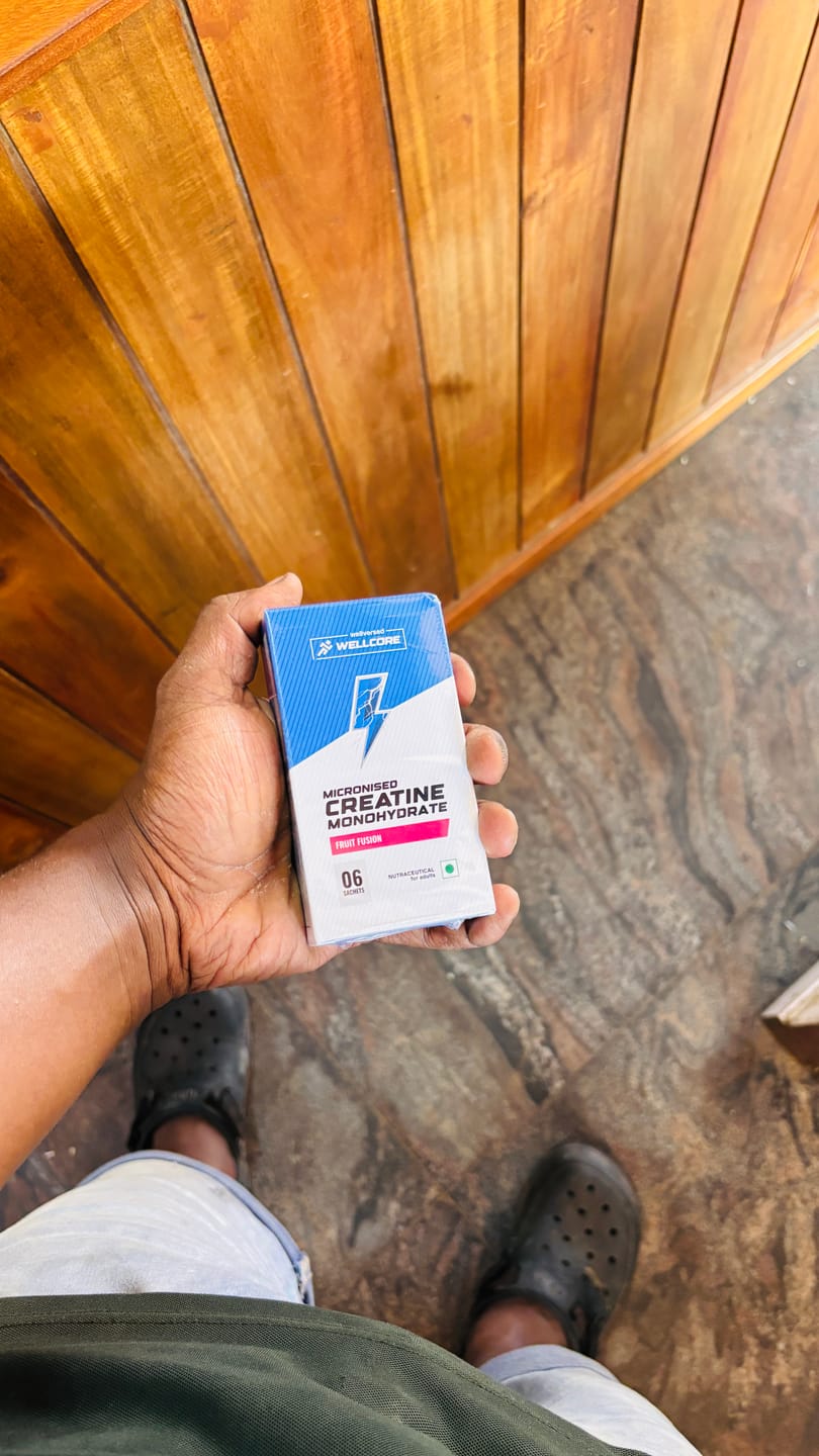 Customer photo review of Wellcore - Pure Micronised Creatine Monohydrate | Fruit Fusion (6 Sachets)
