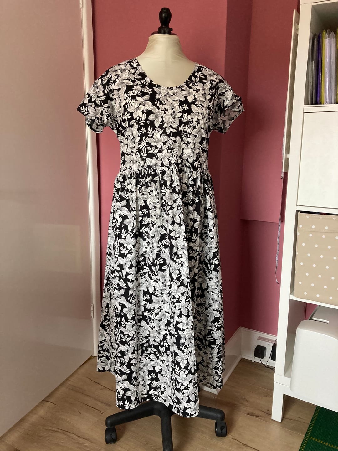 Customer photo review of Large Sketched Flowers Cotton Poplin Fabric