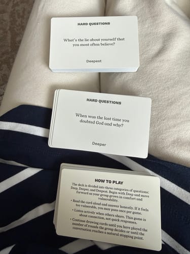 Customer photo review of Hard Questions: Christian Game