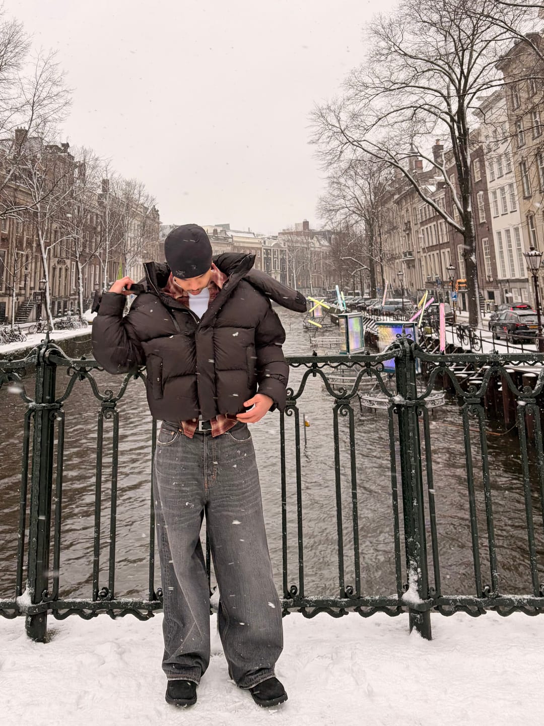 Customer photo review of Black Puffer Jacket