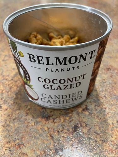 Customer photo review of Coconut Glazed Candied Cashews