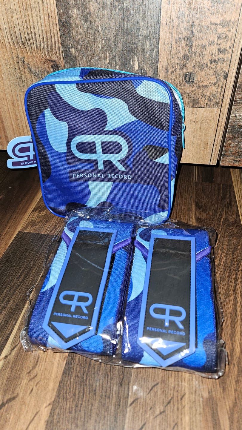 Customer photo review of PR Heavy Duty Premium Elbow Wraps - Blue Camo
